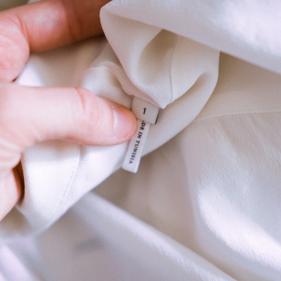 Sandro White Silk Blouse with Tie Front - Picture 5 of 8